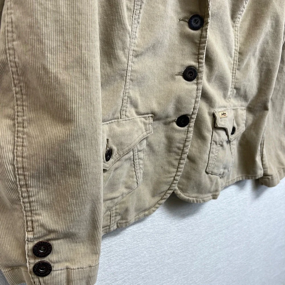 Levi Strauss Signature Corduroy Medium Blazer Jacket Tan VTG Y2K NO TAG READ - Picture 4 of 9